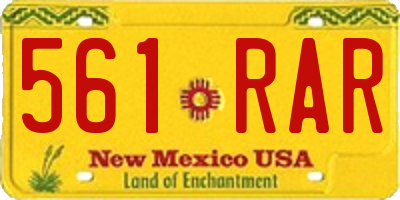 NM license plate 561RAR