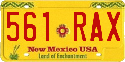 NM license plate 561RAX