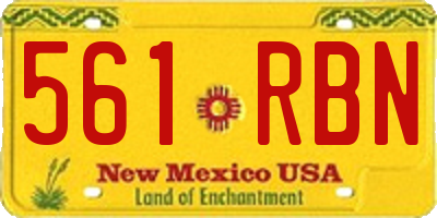 NM license plate 561RBN