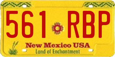 NM license plate 561RBP
