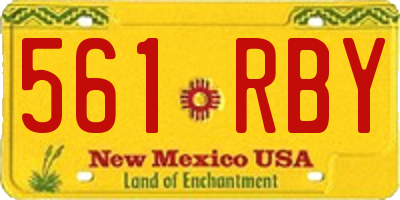 NM license plate 561RBY