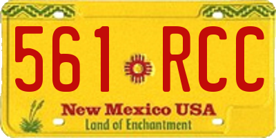 NM license plate 561RCC