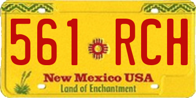 NM license plate 561RCH