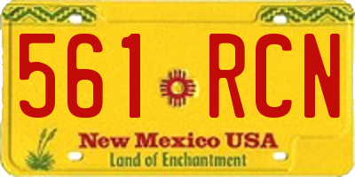 NM license plate 561RCN