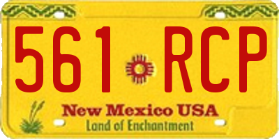 NM license plate 561RCP
