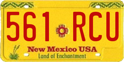 NM license plate 561RCU