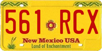 NM license plate 561RCX