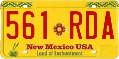 NM license plate 561RDA