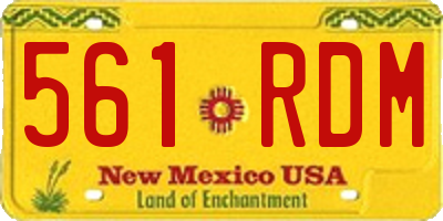 NM license plate 561RDM