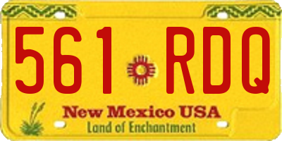 NM license plate 561RDQ