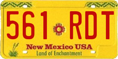 NM license plate 561RDT