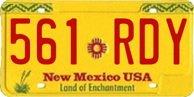 NM license plate 561RDY