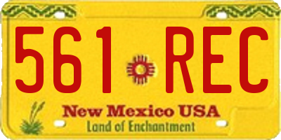 NM license plate 561REC