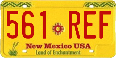 NM license plate 561REF