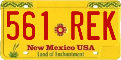 NM license plate 561REK
