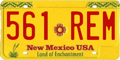 NM license plate 561REM