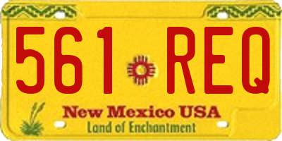 NM license plate 561REQ