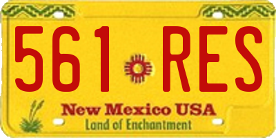 NM license plate 561RES