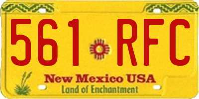 NM license plate 561RFC