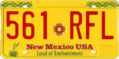 NM license plate 561RFL