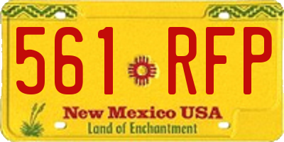 NM license plate 561RFP