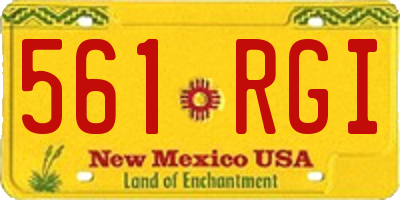 NM license plate 561RGI
