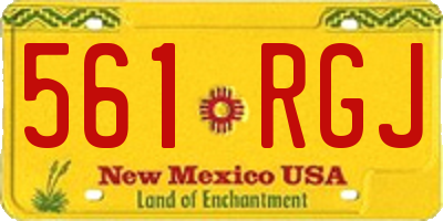 NM license plate 561RGJ