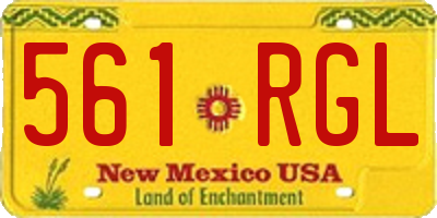 NM license plate 561RGL