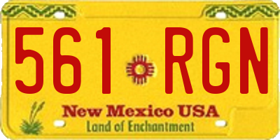 NM license plate 561RGN
