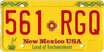 NM license plate 561RGQ