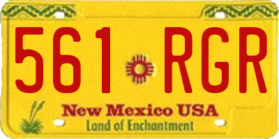 NM license plate 561RGR