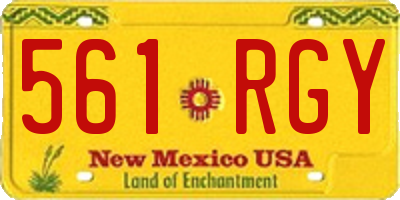 NM license plate 561RGY