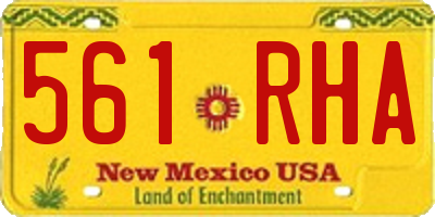 NM license plate 561RHA