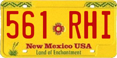 NM license plate 561RHI
