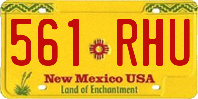 NM license plate 561RHU