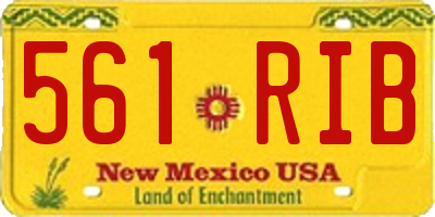 NM license plate 561RIB