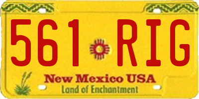 NM license plate 561RIG