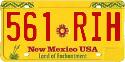NM license plate 561RIH