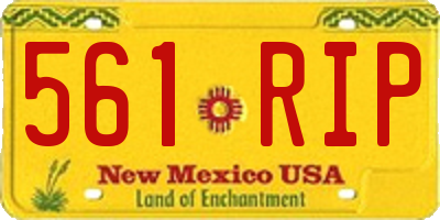 NM license plate 561RIP