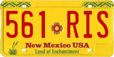 NM license plate 561RIS