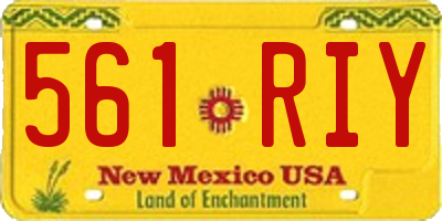 NM license plate 561RIY