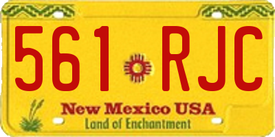 NM license plate 561RJC