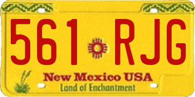 NM license plate 561RJG