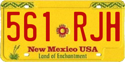NM license plate 561RJH