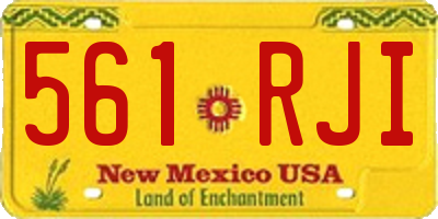 NM license plate 561RJI