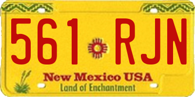 NM license plate 561RJN