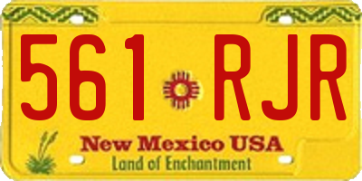 NM license plate 561RJR