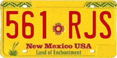 NM license plate 561RJS
