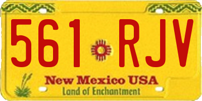 NM license plate 561RJV