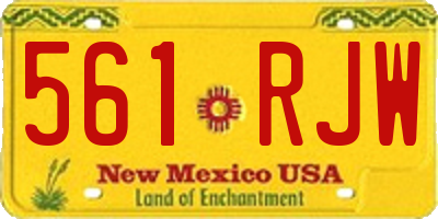 NM license plate 561RJW